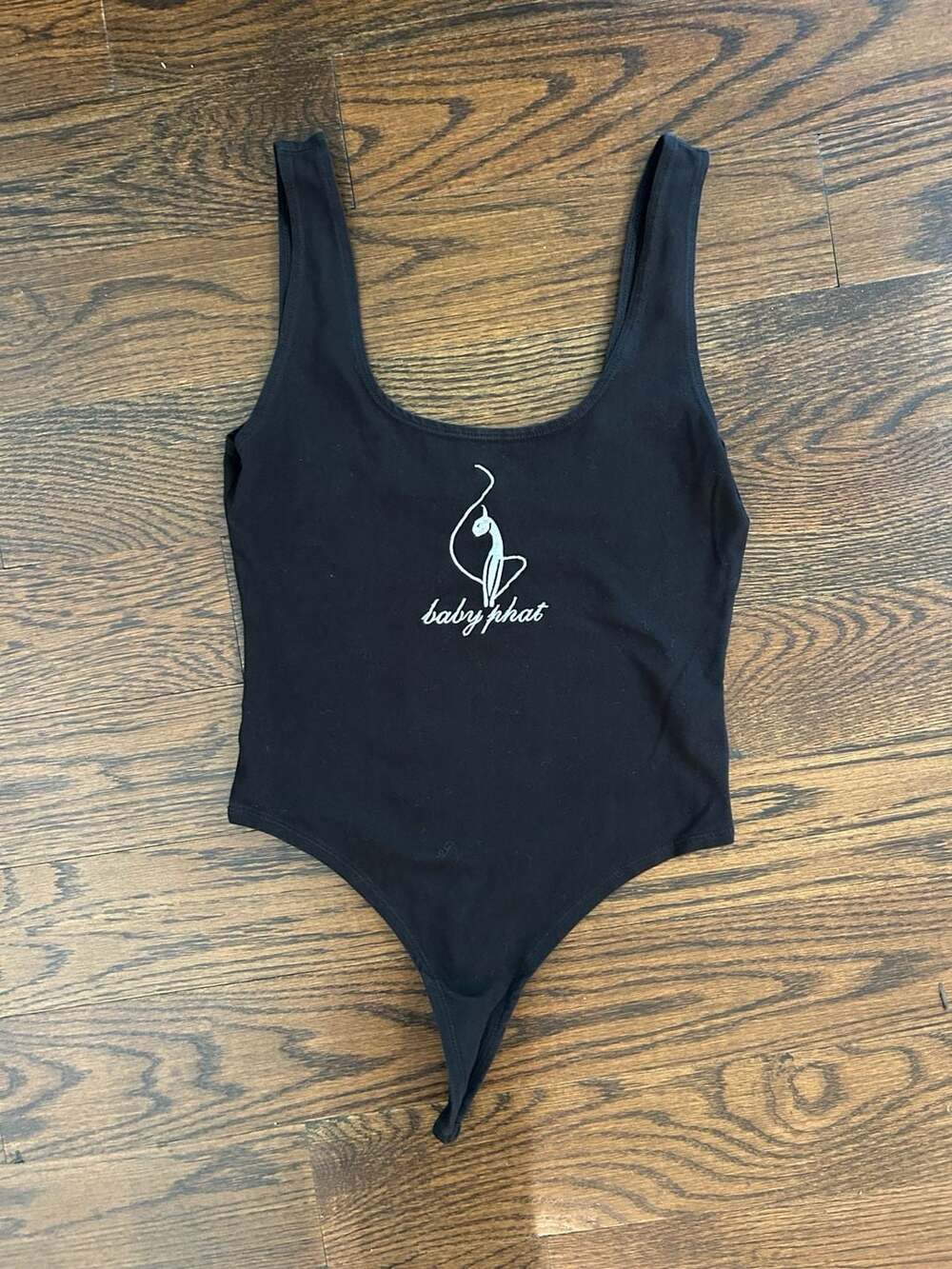 Baby Phat Black Logo Bodysuit Size M